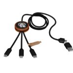 Long câble 5en1 rond bambou