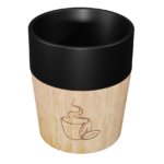 Tasse individuelle céramique et hévéa